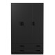 image 2 of 3 Door 4 Drawer Wardrobe With Hanging Rail And Storage Shelf | Black | Black Carcass & Door | 1