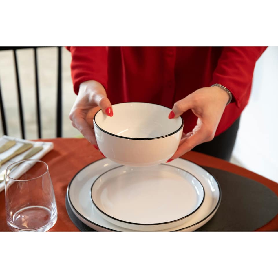 image 1 of Mikasa Dinner Set White Porcelain 12 Piece