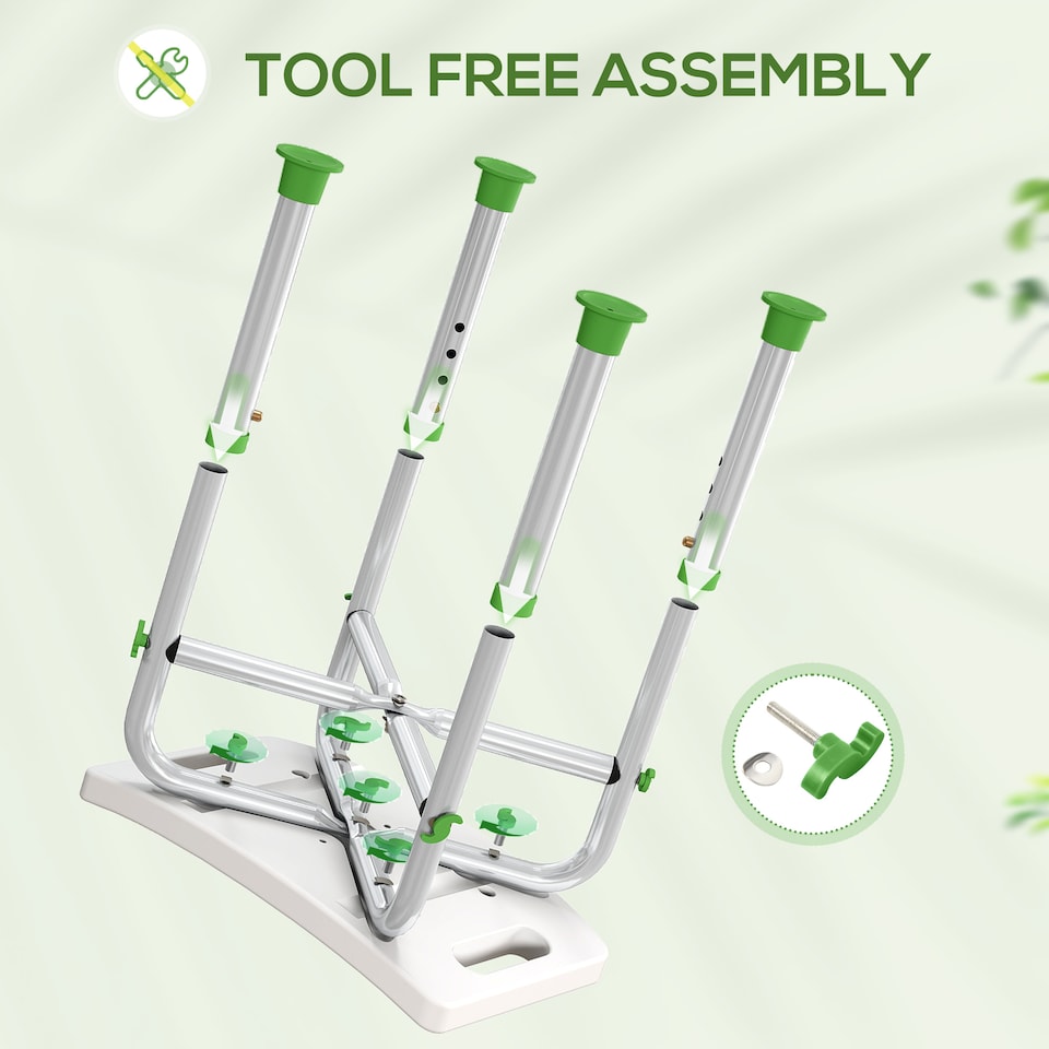 image 1 of HOMCOM Shower Chair for the Elderly and Disabled, Adjustable Padded Shower Stool with Built-in Handle and Non-slip Suction Foot Pads, Green