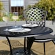 image 4 of Charles Bentley Cast Aluminium Bistro Table and 2 Chairs Set Black Outdoor Table