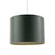 image 2 of Classic Forest Green Faux Leather Lamp Shade with Inner Cotton Lining | Green | Forest Green | 1