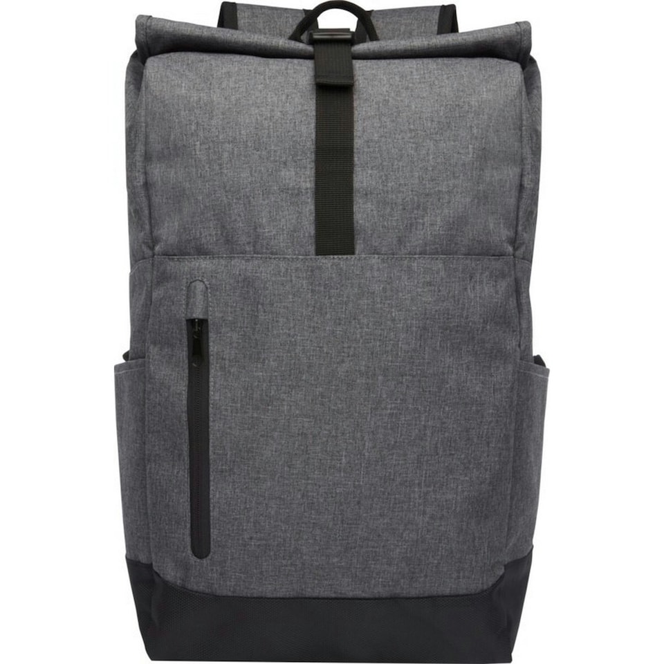 image 1 of Avenue Hose 15.6" Roll Up Laptop Bag - Solid Black/Heather Grey - One Size