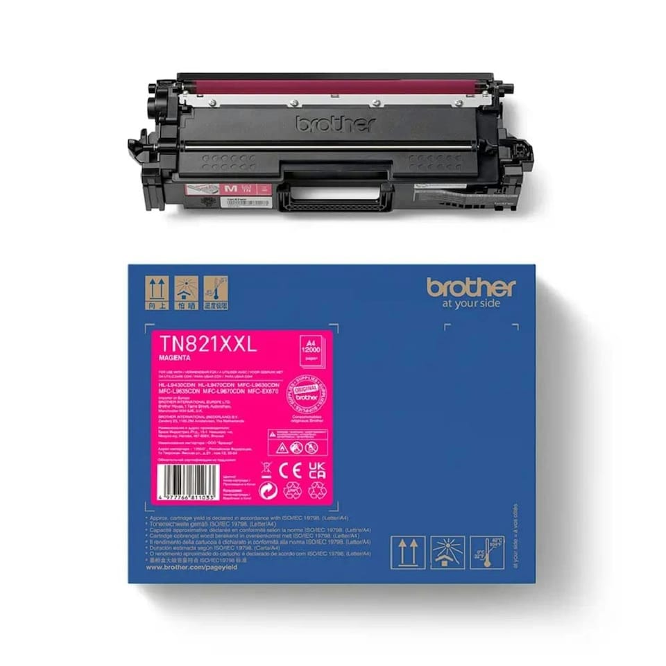 image 1 of BROTHER TN821XXLM Super High Yield | Magenta | Toner Cartridge | Up to 12,000 Pages | Genuine Supplies