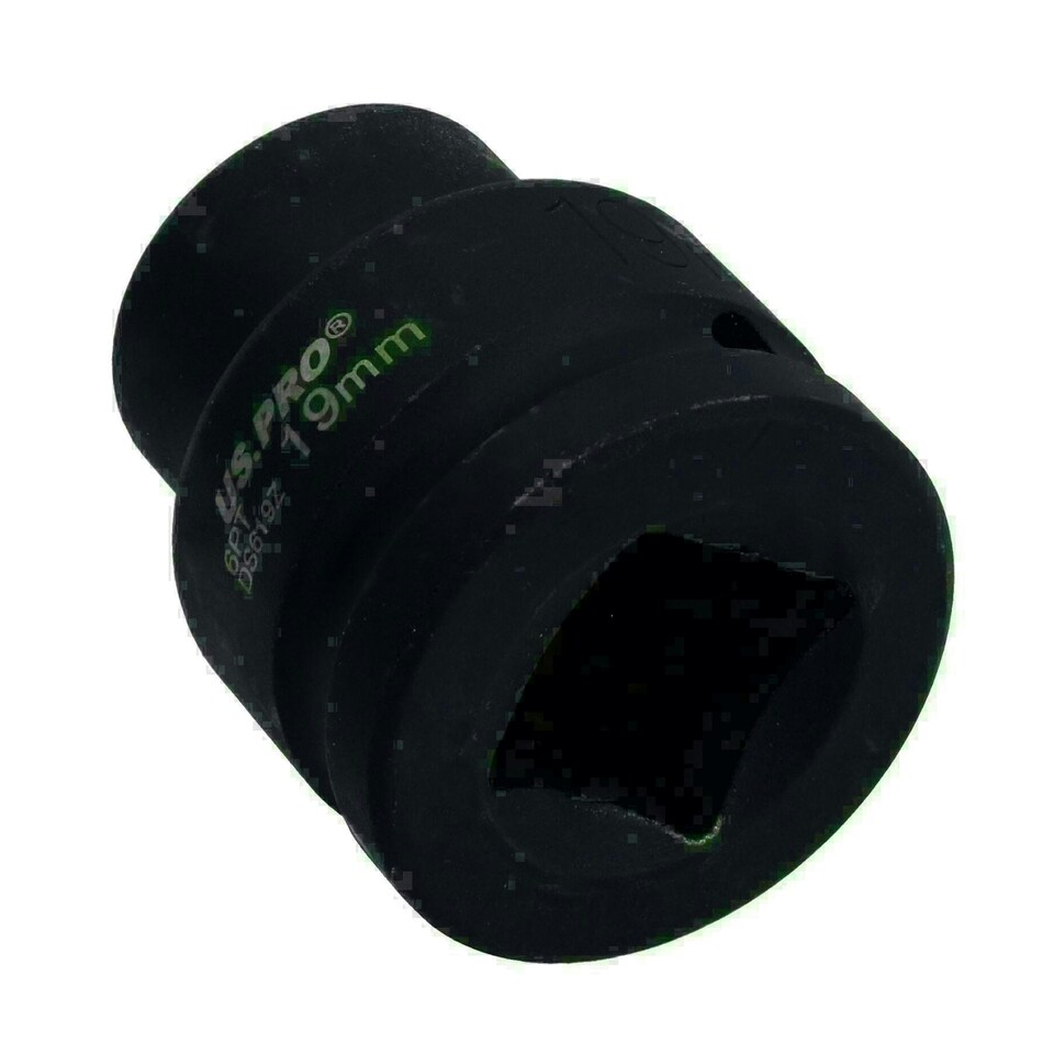 image 1 of 3/4" Drive 19mm Shallow Metric MM Impact Impacted Socket 6 Sided Single Hex