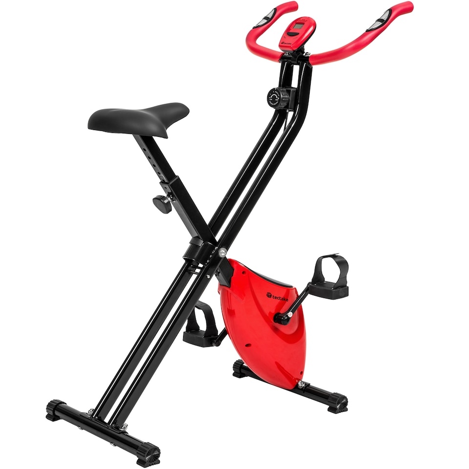 image 1 of Exercise Bike - foldable, 8 difficulty levels, training computer, heart rate monitor | Black | black | 81 x 41 x 113 cm | 1