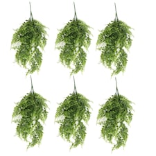 Pack of 6 x Hanging UV and Fire Resistant Artificial Green Pothos Plant 85cm