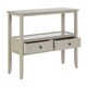 image 5 of Interiors by Premier Console Table for Hallway, Pine Wood Hallway Table for Home Décor, Wood Table with 2 Drawers for Office Green