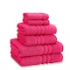 image 1 of Catherine Lansfield Zero Twist Cotton 6 Piece Towel Bale Set | Pink | Hot Pink | One size