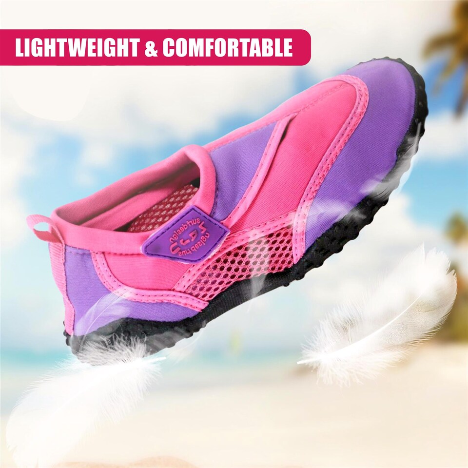 image 1 of GEEZY Aqua Water Shoes for Women Beach Surfing Holidays - Pink, UK Adult 4