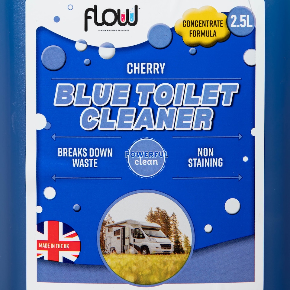 image 1 of 2.5L Cherry Pink & Blue Toilet Cleaning Rinse Concentrate Fluid Set