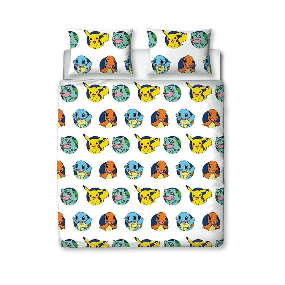 image 1 of Pokemon Gotta Rotary Duvet Cover Set - Multicoloured - Double Multi | Double
