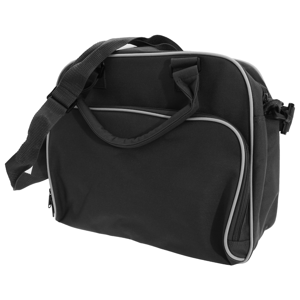 image 1 of Bagbase Compact Junior Dance Messenger Bag (15 Litres) - Black/White - One Size Black