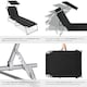 image 5 of Sun Loungers Set of 2 - foldable, sunroof, 4-step backrest, head cushion | Black | black | 2