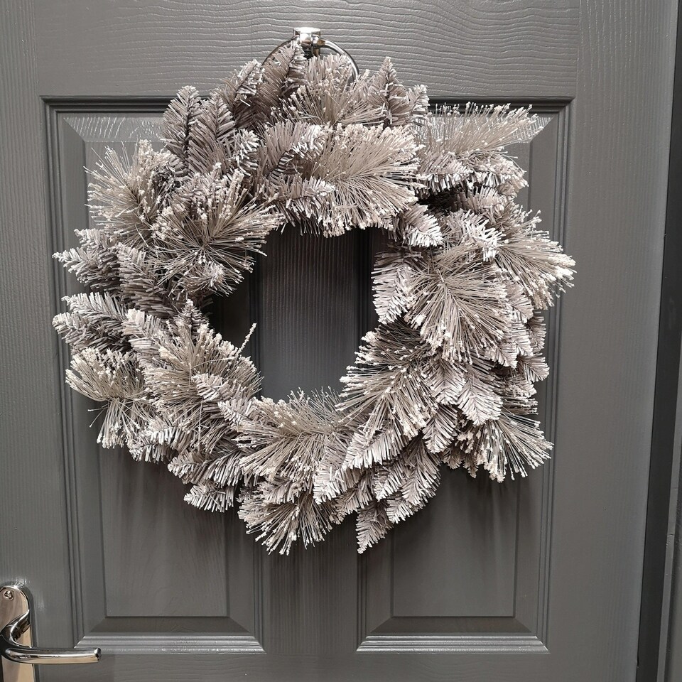 image 1 of 50cm Premier Christmas Snow Fir Door Wreath