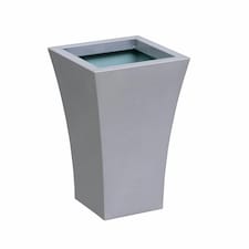 Primrose Zinc Galvanised Silver Flared Square Planter Pot 45cm x 30cm
