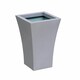 image 1 of Primrose Zinc Galvanised Silver Flared Square Planter Pot 45cm x 30cm