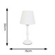 image 3 of ValueLights Sara White Wood Traditional Candle Stick Table Lamp with Tapered Lamp Shade
