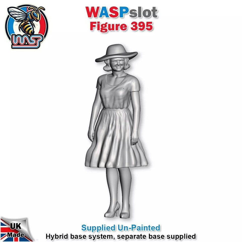 image 1 of Trackside Unpainted Figures Spectator Ladies x 3 Scenery Set 130 1:32 Wasp