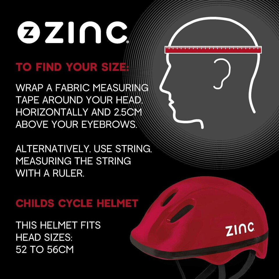 image 1 of Zinc Children's Bike Helmet Safety Bike Skateboard - Cherry Red Red | S