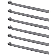 Trailer Tailgate Strap Hinge Self Colour 12.5mm Pin Weld On 460mm Long 6pc | Grey