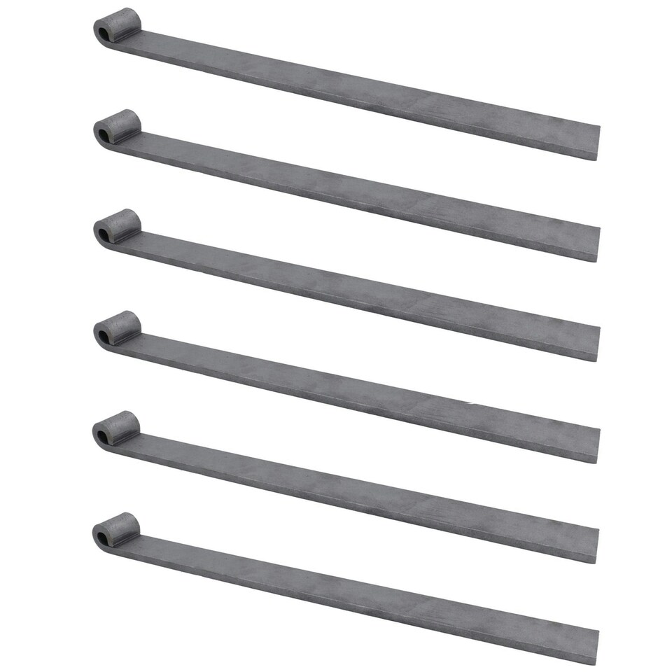 image 1 of Trailer Tailgate Strap Hinge Self Colour 12.5mm Pin Weld On 460mm Long 6pc | Grey