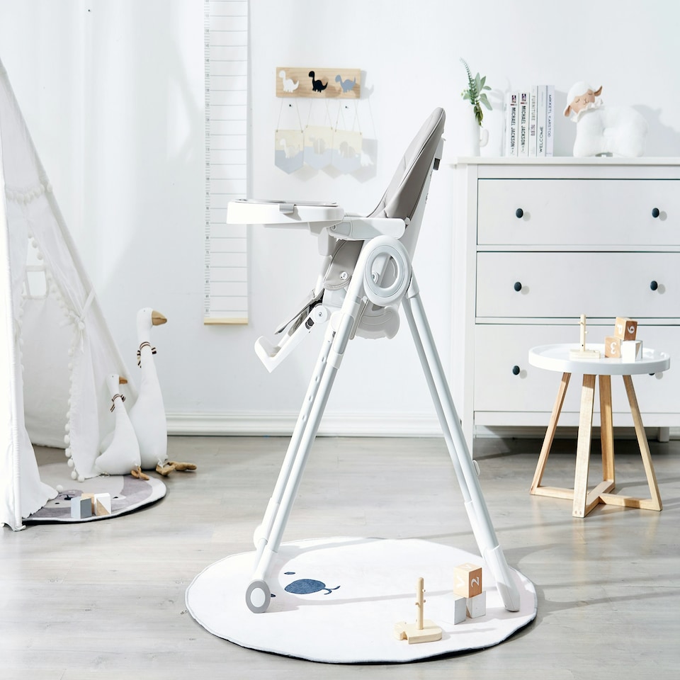image 1 of Allis Baby Lola 2-in-1 Highchair Feeding Chair - Grey