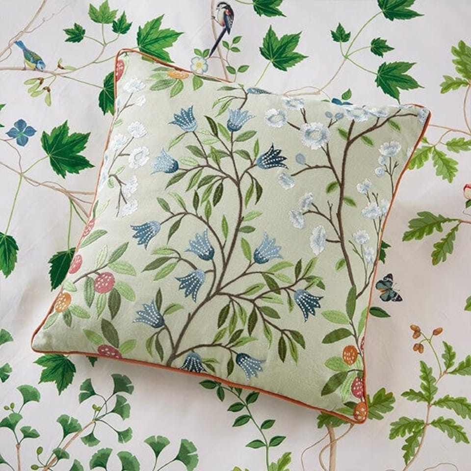 image 1 of Sanderson Sycamore & Oak Cushion 45X45cm Multi