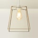image 3 of ValueLights Susie Glass Pendant Lantern Gold Case Easy Fit Lamp Shade Gold