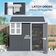 image 6 of Outsunny 7 x 6 ft Metal Garden Shed Outdoor Storage Shed w/ Door, Dark Grey 