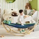 image 4 of SoBuy Kids Rocking Chair with Hammock & Pillow, Multicolor, 48.0x14.2x18.9 in, 4 kg - KMB16-J