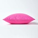 image 2 of Homescapes Cotton Plain Cerise Cushion Cover - 60 x 60 cm | Pink | Cerise | 60 x 60 cm