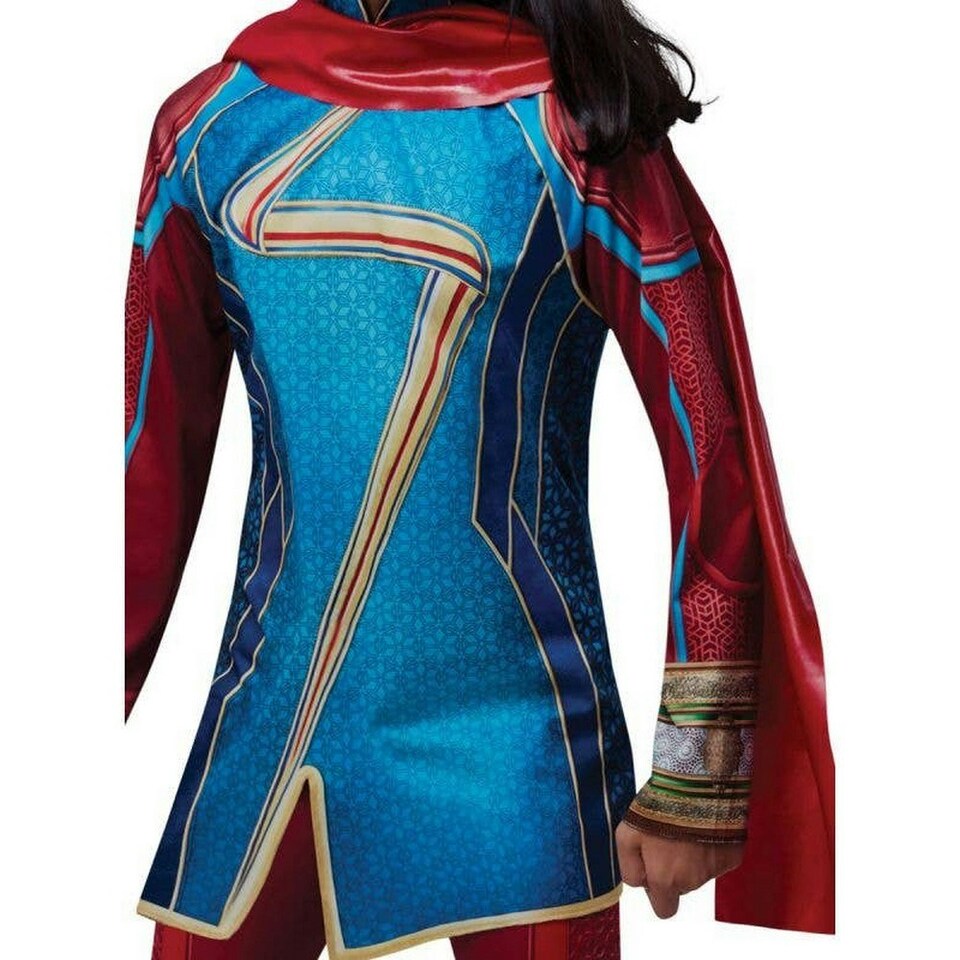 image 1 of Ms Marvel Girls Costume - Red/Blue - 5-6 Years 5