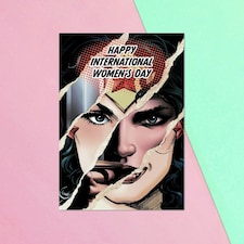 Official Wonder Woman International Women's Day Greetings Card