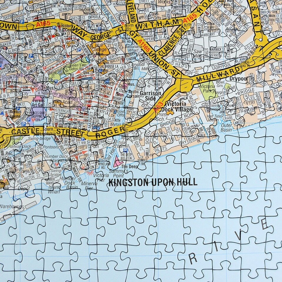 image 1 of A to Z Map of Kingston Upon Hull 1000 Piece Jigsaw