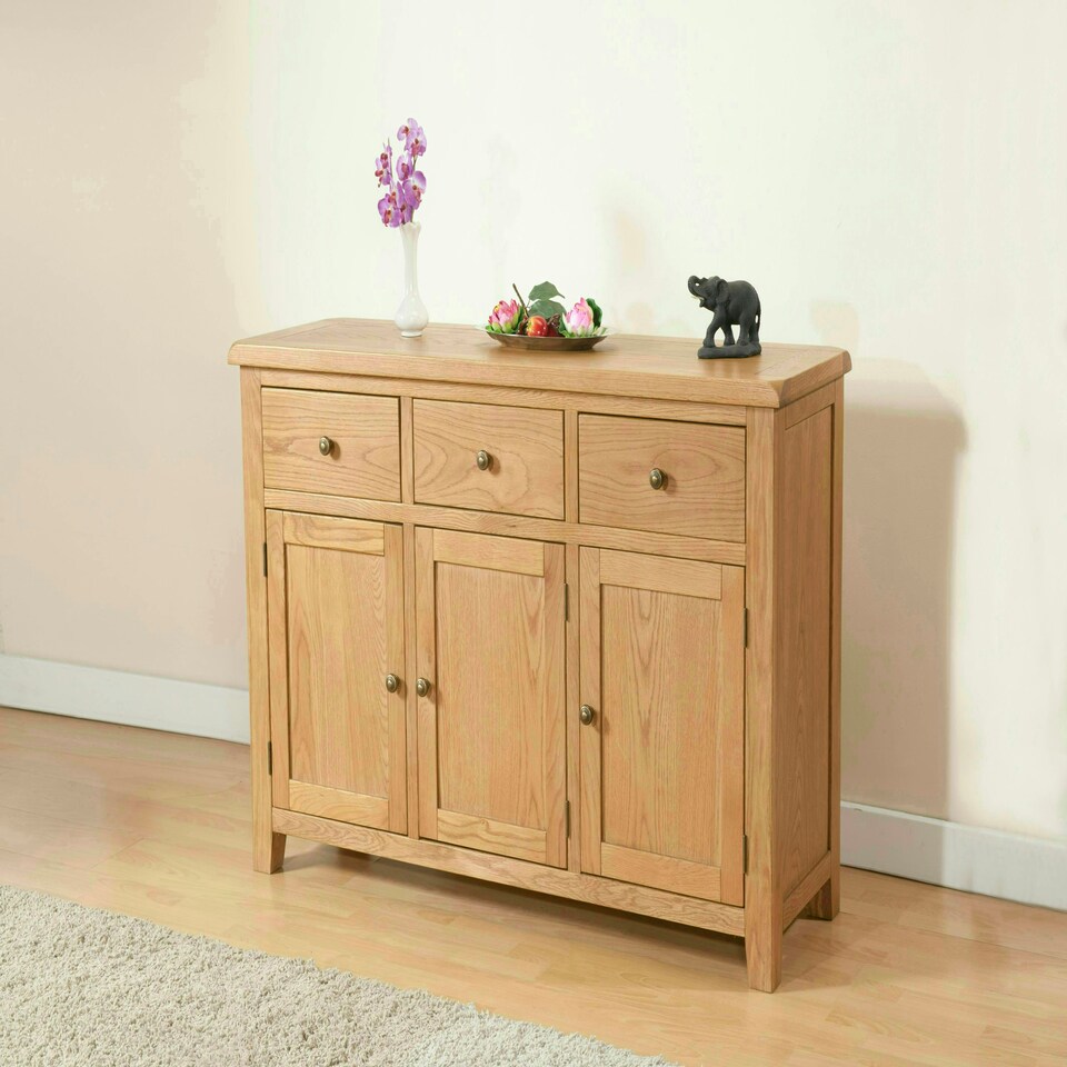 image 1 of Shrewsbury 3 Door Sideboard - L43 x W137 x H85 cm - Oak | Brown