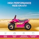 image 3 of HOMCOM 6V Kids Electric Ride on Car All Terrain Vehicle Toy Quad Bike with Forward Reverse Functions Toddlers for 18-36 Months Old Pink