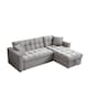 image 1 of Madrid Corner Chaise Lounge L Shape 3 Seater Sofa With With a Reversible Chaise & Pull Out Sofa Bed Grey