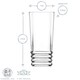 image 3 of LAV Elegan Highball Glasses - 370ml - Clear - Pack of 6 | Clear | Clear