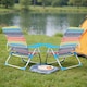 image 3 of COSTWAY 2 Pack Beach Chair for Adults Foldable 4 Position Reclining Picnic Chair