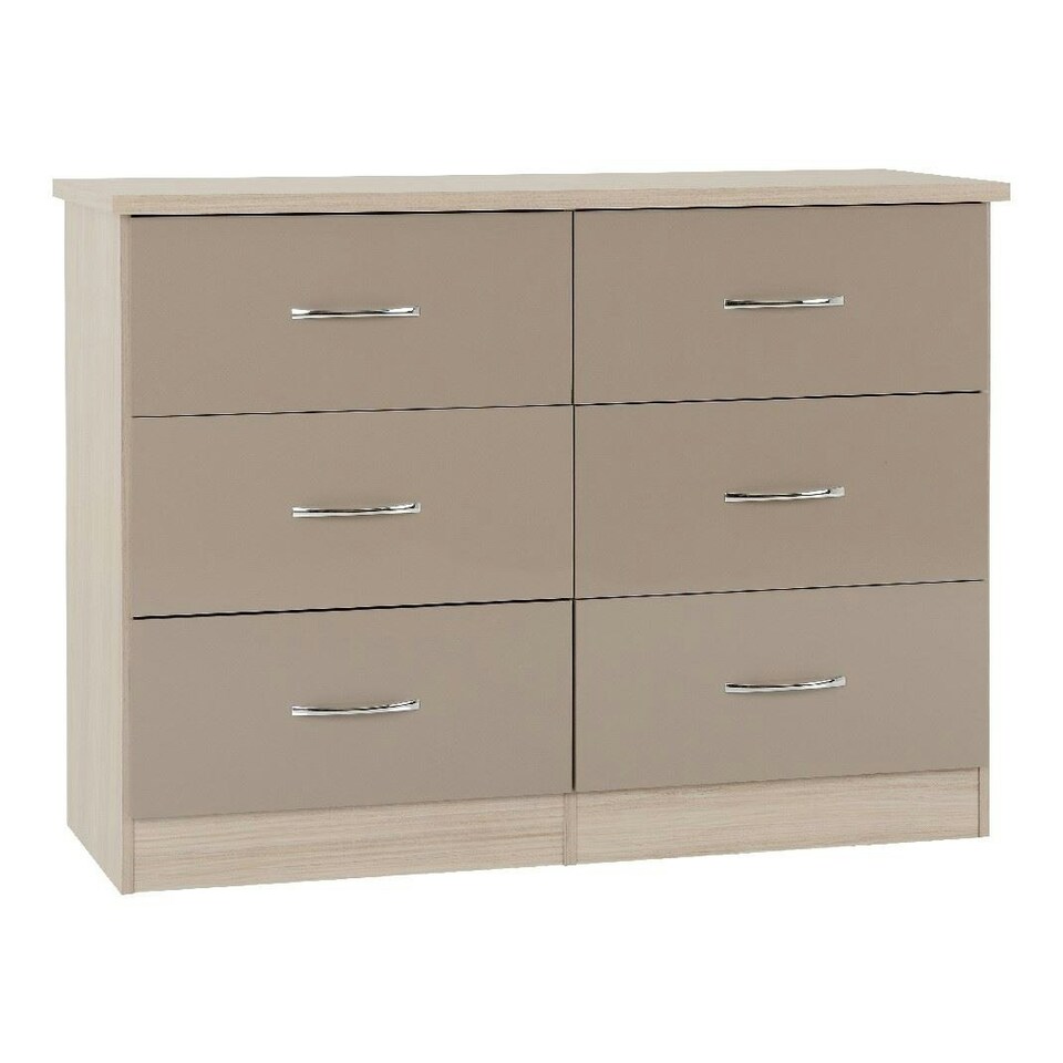 image 1 of Nevada 6 Drawer Chest Black | Black Wood Grain