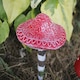 image 4 of Marco Paul Set Of 4 Red Mushroom Garden Ornaments