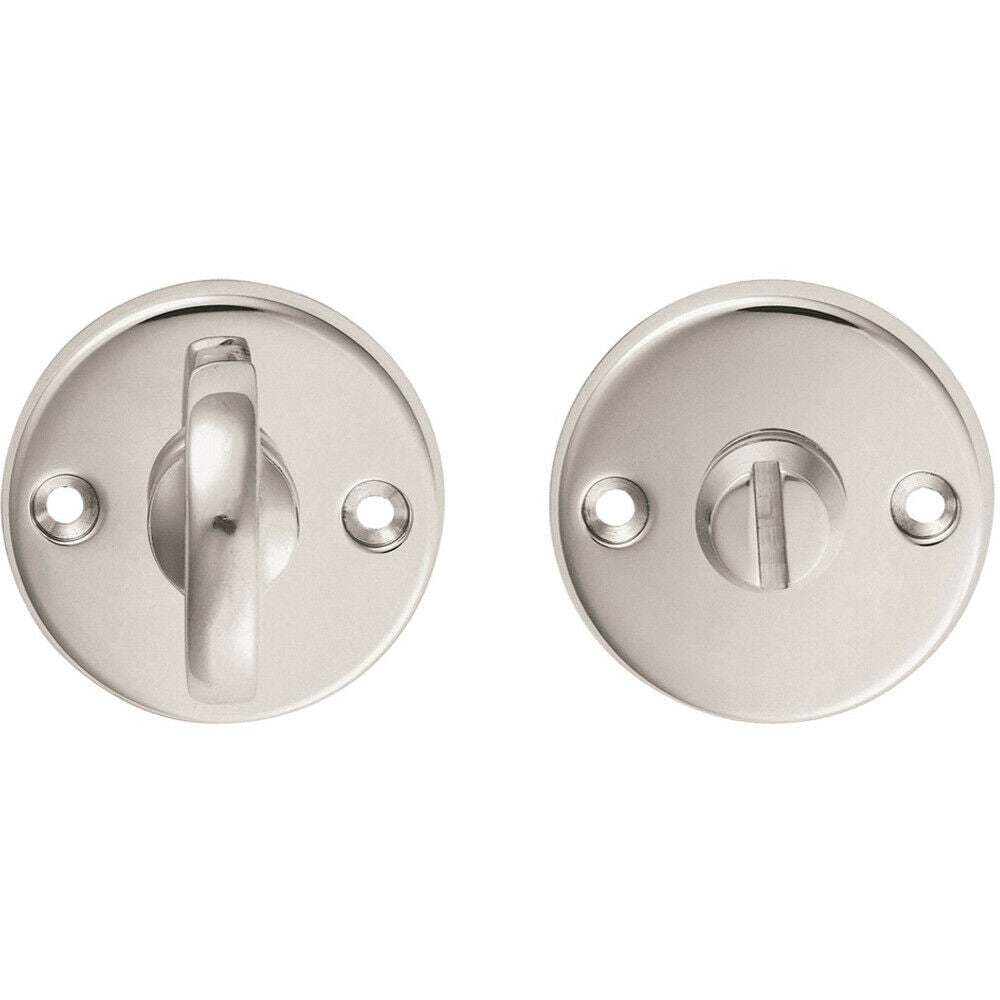 Loops Slim Bathroom Thumbturn Lock & Release Handle 45mm Dia Polished Chrome