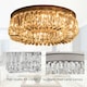 image 4 of HOMCOM Crystal Ceiling Light Modern Chandeliers for Living Room Bedroom Silver
