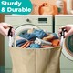 image 4 of 40L Collapsible Laundry Basket, Laundry Hamper with Padded Handles