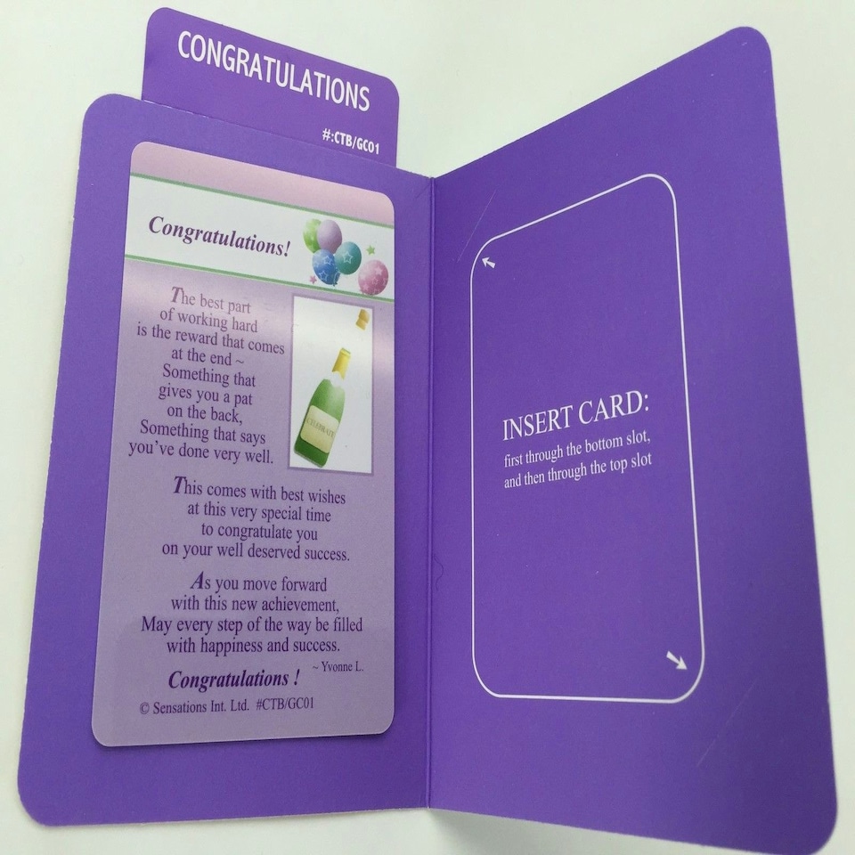 image 1 of Congratulations... (Sentimental Keepsake Wallet / Purse Card)...