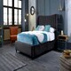 image 1 of Carli Plush Steel Super King Bed Frame - Steel