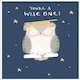 image 2 of Graduation Congratulations Card Owl, You're a Wise One! Gold Foil Finish