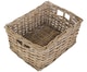 image 2 of Large Rectangular Grey Rattan Storage Basket | Grey | Grey