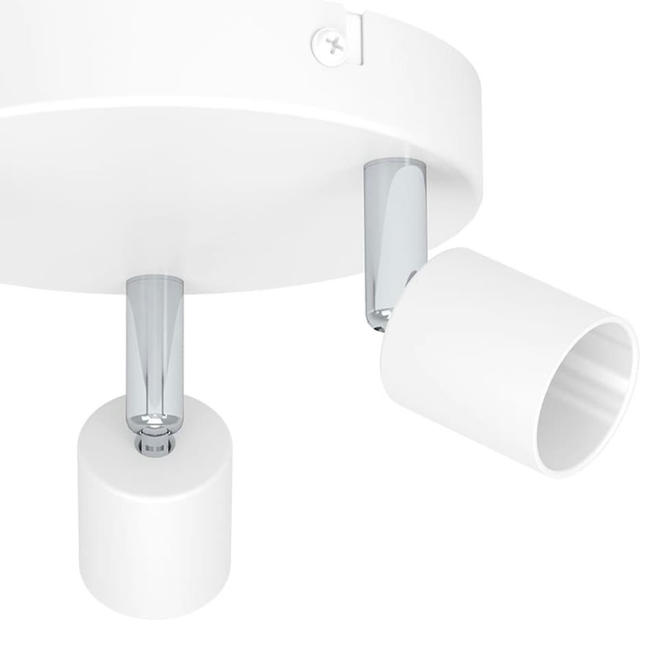image 1 of EGLO Basic Stecci-E White Plastic Eco-Friendly 3-Light Spotlight