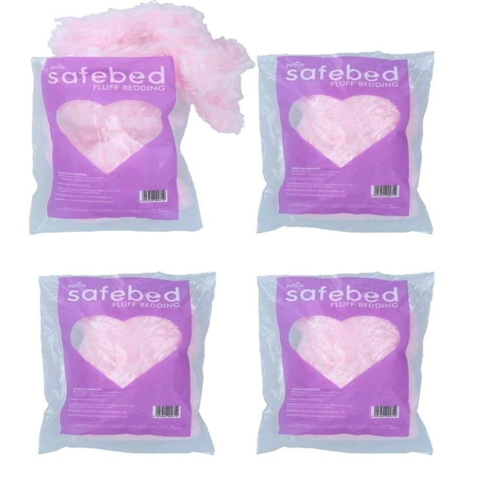 image 1 of 4PK Small Animal Hamster Gerbils Safe Bed Fluff Nesting Bedding - (Colour Varies)